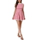 thumbnail image 2 of Mono sin mangas de cuadros Gingham INSPIRE CHIC para mujer con encaje en el dobladillo y cintura fruncida, jumpsuit corto rojo M, 2 of 6