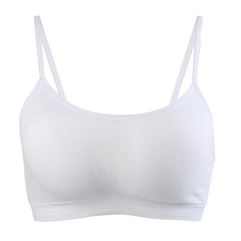 skinny strap sports bra