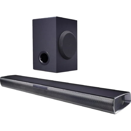 Pre-Owned LG SQC1 2.1 Ch 160W Soundbar Bluetooth w/ Wireless Subwoofer - Black