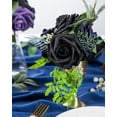 thumbnail image 3 of 25Pcs Artificial Roses Flowers Fake Roses with Stems Real Touch Foam Flowers for DIY Wedding Bouquet Baby Shower Centerpiece Floral Arrangement Party Home Decor(Black), 3 of 5