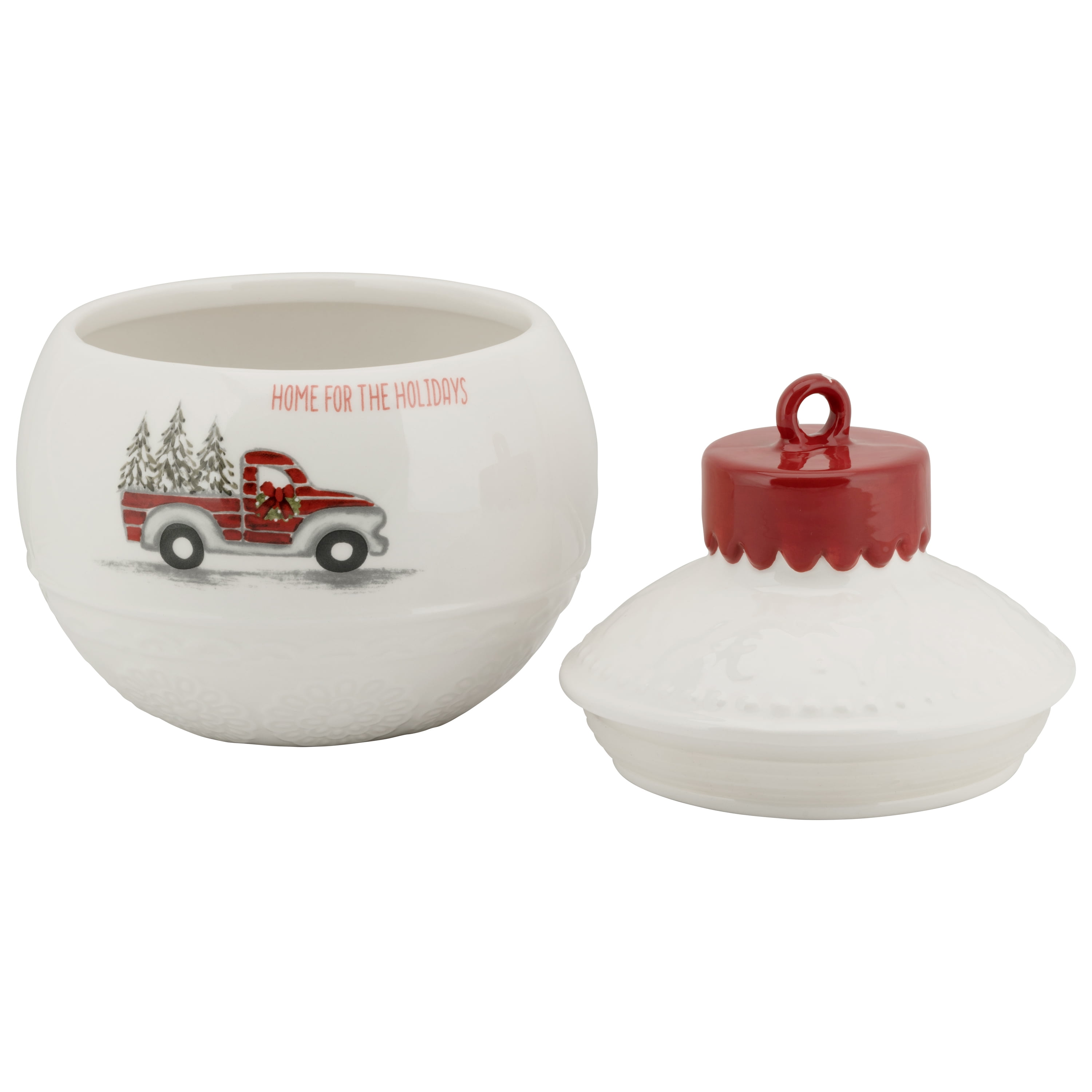 10 Strawberry Street Winter Wonderland Ornament "Home For The Holidays" Truck Cookie Jar - Medium
