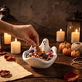 thumbnail image 5 of Ghost Shaped Halloween Candy Bowl, Plastic Snack Treat Jewelry Tray for Tabletop Entryway Kitchen Party Home Decor and Cute Spooky Candy Display, 5 of 6