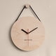 thumbnail image 5 of Reloj de pared de cuerda colgante de madera, estilo nórdico japonés, reloj creativo simple, reloj de pared decorativo para sala de estar y hogar, 5 of 6