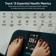 Wyze Scale Ultra, Smart Scale with 4.3 Color Display, Digital Bathroom Scale for Body Weight BMI Muscle Mass Composition, Wi-Fi & Bluetooth Body Fat Scale with Heart Rate- Black