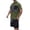 hgg071-Army Green, variant on Yaoyar Mens Round Neck Button Detail Short Sleeve Top with Drawstring Elastic Waist Shorts Casual Two Piece Set Coordinated Outfit