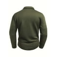 thumbnail image 4 of pstuiky camisa de manga larga para hombre, Camiseta de manga larga con solapa y botones para hombre, color liso, con cuello cuadrado pequeño camisetas de hombre m, 4 of 7