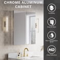 thumbnail image 3 of ANGELES HOME 28" x 32" Bathroom Mirror Medicine Cabinet, Copper-Free Safety Glass, 2 Doors, Surface or Recessed Mount, 6 Adjustable Shelves, 3 of 14