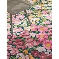 thumbnail image 4 of Handmade Multicolor Irregular Area Rug, 100% Imported Blended Wool, Floral Rug, 4 of 4