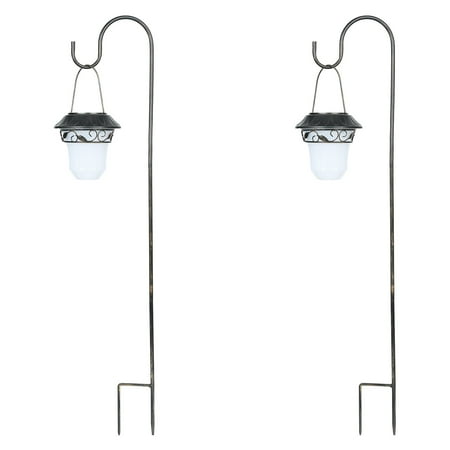 Winsome House Decorative Leaves Hanging Solar Lights With Shepherds Winsome House Decorative Leaves Hanging Solar Lights With Shepherds Hook Set Of 2