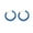 Blue, variant on Clip-On Spring Action Non-Piercing Fake Cartilage Lip Nose Faux Septum Ring-Pair