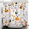 thumbnail image 5 of Tchckioa 72x72 Inch Halloween Cute Pumpkin Shower Curtain for Bathroom Decor,Waterproof Hooks Bath Curtain, 5 of 8