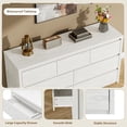 thumbnail image 7 of Ataucjin 7 Drawer Dresser for Bedroom, Wide Wood Chest of Drawers Handle Free, Large Modern Dresser Storage Cabinet for Living Room, Hallway Entryway, 7 of 7