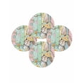 thumbnail image 7 of 13 Inch Round Placemats Set of 4, Colorful Easter Bunny Non Slip Heat Insulation PP Table Mats, Spring Easter Eggs Floral Wooden Washable Place Mats for Kitchen Dining Party Table Decor, 7 of 7