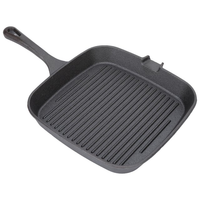 Grill Frying Pan, Heat Resistant Handle Convenient Practical Fast Heat Conduction Steak Skillet For Restaurant For Kitchen 22cm,24cm