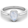 thumbnail image 1 of Bague de Fiançailles Solitaire pour Femme en Argent Sterling 925 avec Pierre de Lune en Forme de Poire de 0,75 Ct, 1 of 3