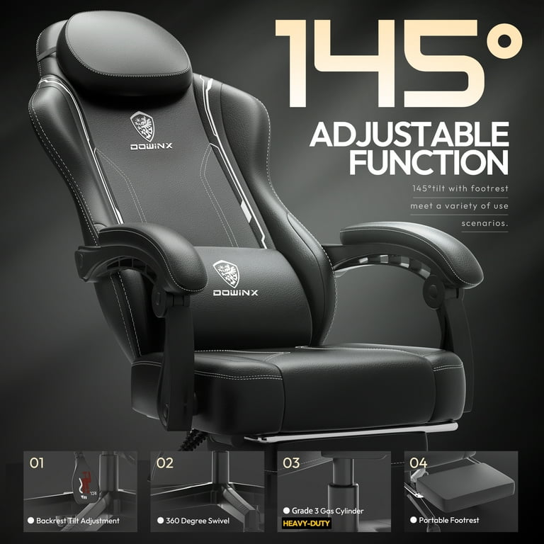 Dowinx Gaming Chair with Pocket Spring Cushion for Adults