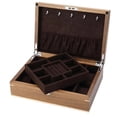 thumbnail image 6 of Double Layer Black Walnut Solid Wood Jewelry Storage Boxs Jewelry Accessories Necklace Ring Display Box, 6 of 8