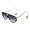 Grey, variant on Oversized Aviator Sunglasses for Women With Earring Trendy Large Big Double Bridge 2025 Designer Ladies Shades
