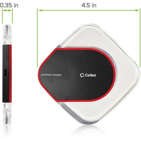 Cellet Wireless Charging Pad Compatible with Samsung Galaxy, Apple iPhone, Google Pixel & more