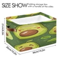thumbnail image 4 of Cartoon Fruit Cute Avocados Leaves Square Storage Bins with Handles Collapsible Containing Box 1 Pack, 4 of 9