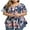 Blue Floral, variant on Plus Size Tops for Women Short Sleeve Buttons Up Blouses Flowy Floral Tunic Tops