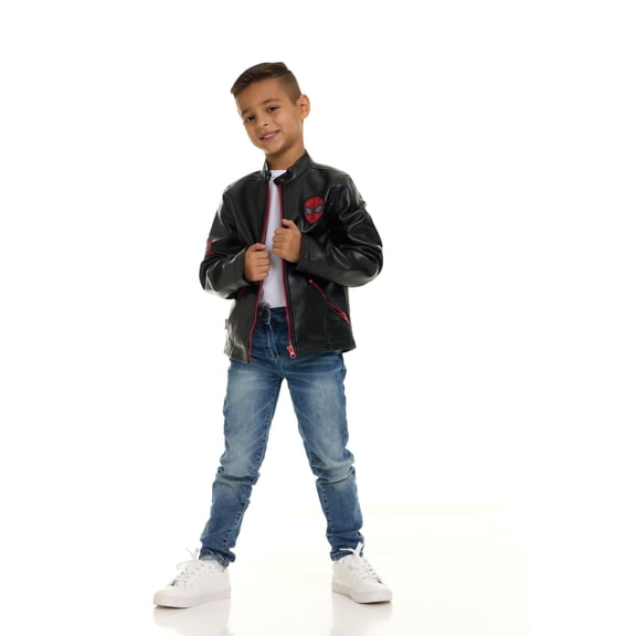 Chaqueta Marvel Spider-Man de piel sintética para niños de 10 a 12 años