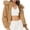 Yellow, variant on Fartey Women Fleece Cropped Jackets Trendy Zip Up Hooded Coat Soft Plush Sherpa Lined Jacket Winter Warm Long Sleeve Solid Coat Outwear