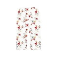 thumbnail image 4 of HongQid Womens Shorts Lounge Linen Shorts Floral Graphic Loose Casual Long Beach Shorts with Pockets, 4 of 5