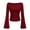 Wine, variant on Ltctricy Crop Tops for Women Fashion Bell Long Sleeve Boat Neck Ruched Ribbed Slim T Shirts Soft Casual Tee Blouses(Wine,X-Large)