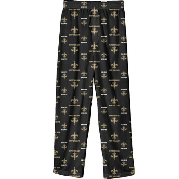 Youth Outerstuff Black New Orleans Saints Printed Pajama Pants