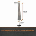 thumbnail image 3 of Modern Leisure Garrison Patio & Market Umbrella Cover, 21"L x 8"W x 73"H, Granite Gray, 3 of 14