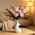 thumbnail image 5 of Ouuluon Flower Vase, Simple Multi-Scene Decorative Vases, 9X8in White Modern Vase for Flowers Living Room Bedroom Valentine Wedding Table, 5 of 7