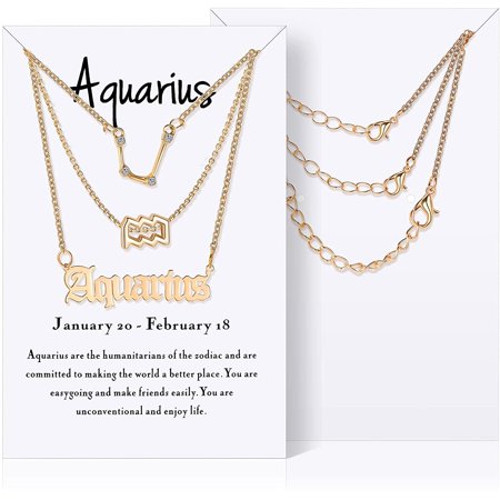 3Pcs Zodiac Sign Layered Choker Necklaces - Taurus Horoscope Jewelry Set With Message Card For Women