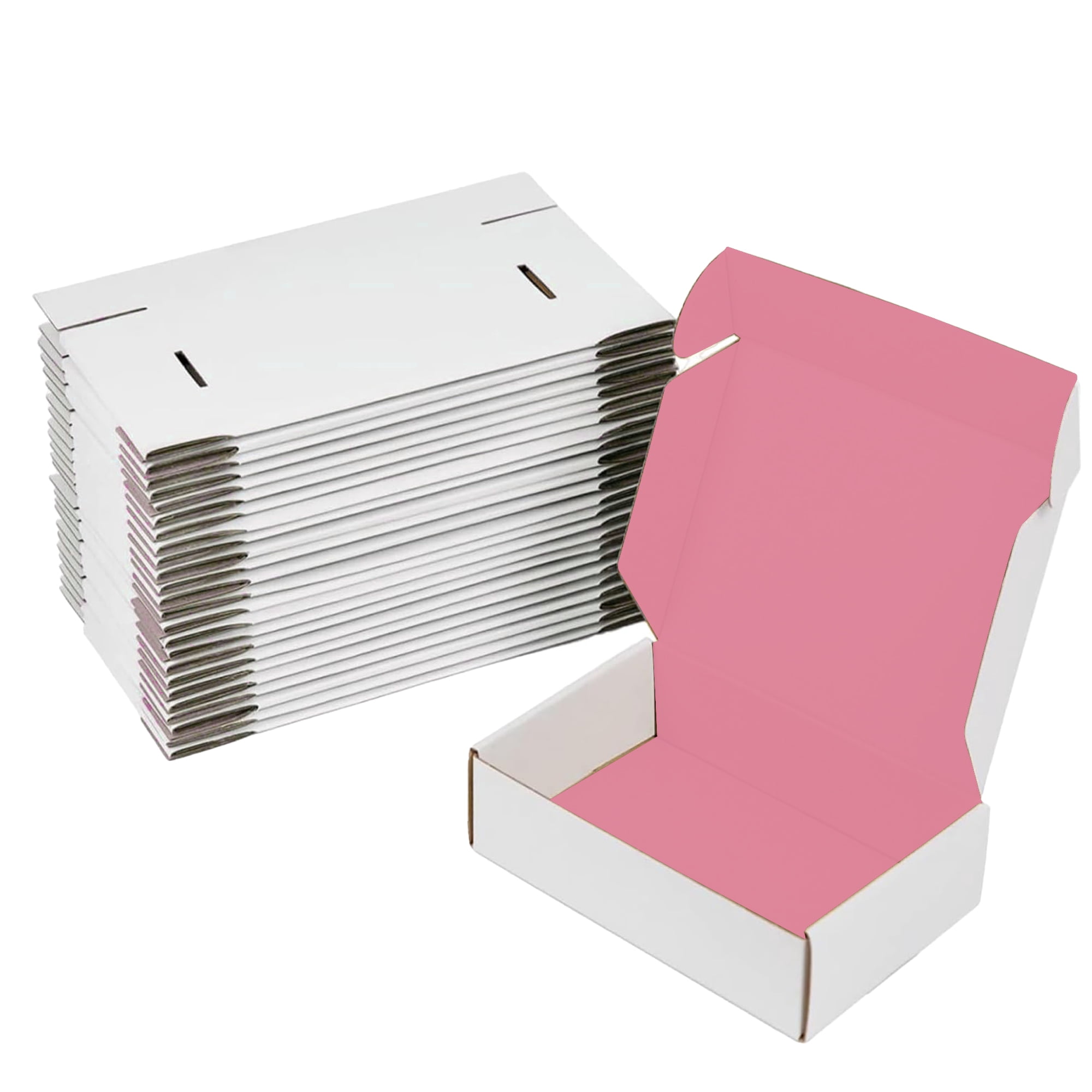 Ucanpack Corrugated Mailer Box Medium Packing Supplies For Moving Pink (White Outside), 11 x 8¾ x 4" - 50 Pcs