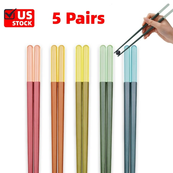 5 Pairs Chopsticks Reusable Dishwasher Safe, Cooking Chopsticks, Korean Japanese Chinese Cuisine