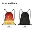 thumbnail image 5 of Kdxio Red Gold Glitter Print Drawstring Backpack Bag,Waterproof Draw String Back Sack, Gym Drawstring Bags Swim Bag For Unisex, 5 of 9