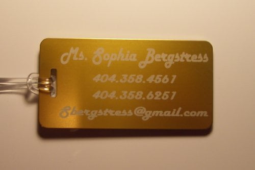 engraved luggage tags