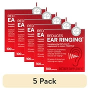(5 pack) Lipo Flavonoid Ear Ringing Relief Supplement, Clinically Tested Ingredients, 100 Caplets
