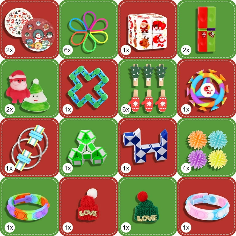 Fidget Advent Calendar, Christmas Fidget Toys Pack Party, 59 OFF