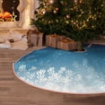 thumbnail image 6 of Daiia Christmas Snowflakes Drawing Merry Christmas Tree Skirt , Xmas Large Lace-up Tree Skirt, Santa Snowflakes Rustic Home Decorations New Year Party Farmhouse Decor-48", 6 of 7