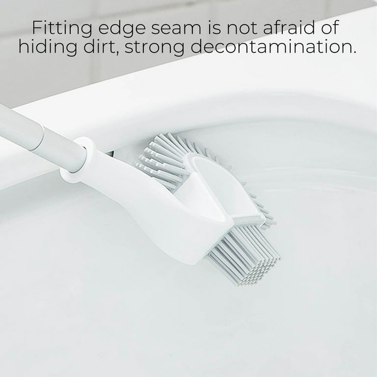 Toilet Scrubber Brush and Holder Under Rim Lip Brush with Storage