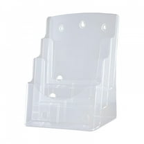 LAMIRO Acrylic Brochure Holder Display Stand Desk or Wall Mount Table Stand Pamphlet Holder for Pamphlets Menu Booklets Office Hotel A5 3 Tier