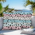 thumbnail image 4 of Dog Paw Cat Paw Outdoor Pillow Covers Pack of 2 Pink Blue Wood Grain Vintage Waterproof Throw Pillow Covers Decorative Cushion Cases for Patio Garden Tent Balcony Couch 16x16 inch, 4 of 8