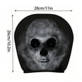 thumbnail image 3 of 2 Pack Halloween Car Headrest Covers, Spooky Face Print Ghost Seat Head Rest Protector, Washable Breathable Polyester Halloween Vehicle Interior Decor C, 3 of 7