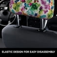 thumbnail image 3 of Uemuo Watercolor Flowers Printed 2 PCS Car All-Inclusive Headrest Cover, Headrest Protector, Soft Elastic Breathable Seat Headrest Anti-Dirty Cover Headrest Cover Protector, 3 of 6