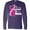 Purple, variant on Inktastic Breast Cancer Awareness I Support My Mom with Pink Ribbon Long Sleeve T-Shirt