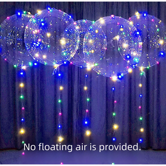 Globos transparentes, globos de burbujas brillantes con luces de cadena para decoración de San Valentín, Halloween, Navidad, bodas, fiestas de cumpleaños