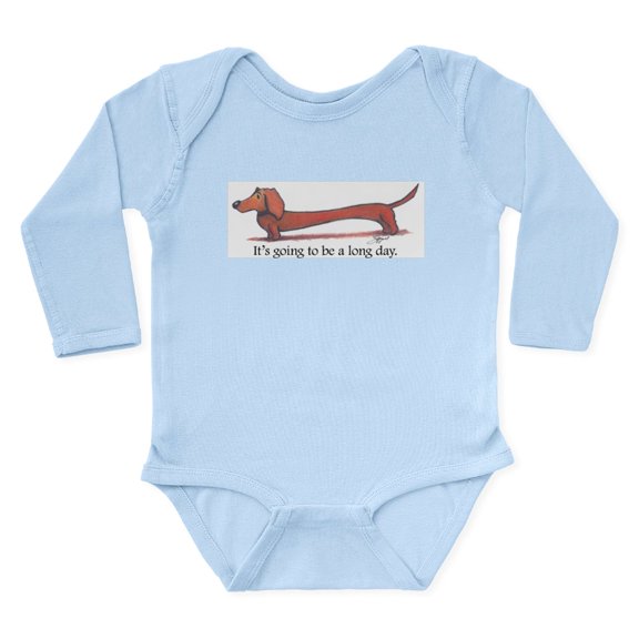 CafePress - Long Day Dachshund Body Suit - Long Sleeve Cotton Baby Bodysuit