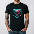 thumbnail image 1 of Retro Neon Baseball T-Shirt, up to size 3XL., 1 of 4