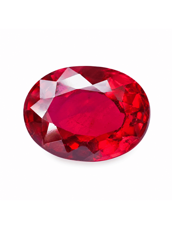 Gemsgrowth Natural Red Ruby Loose Gemstone 13 Carat Oval Cut Certified for Jewelry Making Ring Pendant Necklace Engagement Gift